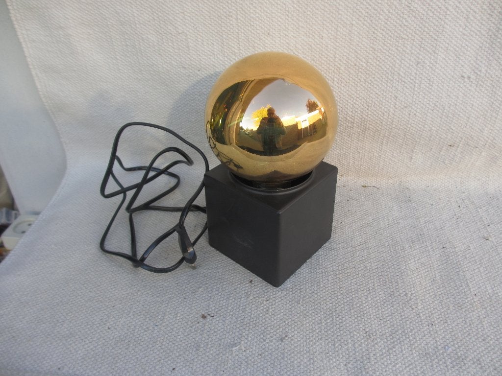Philips kubuslamp met grote gloeilamp jaren '70, Gebruikt, Met schakelaar, Philips, Schemerlamp