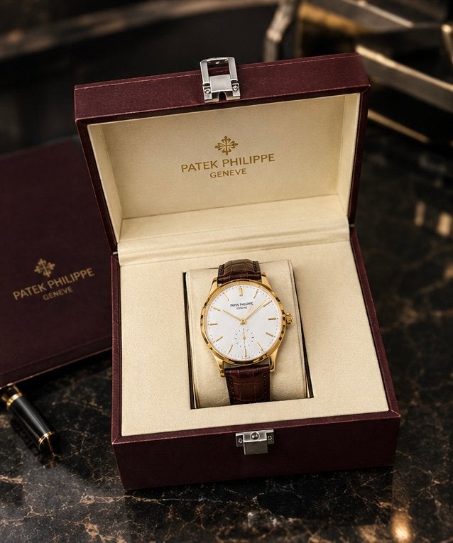 PATEK PHILIPPE CALATRAVA - 5196J 1:1, Ophalen of Verzenden, Zo goed als nieuw, Staal, Overige merken