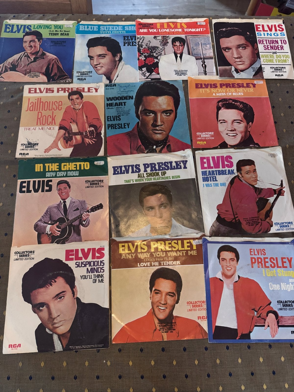 13 Elvis Presley Singles, Ophalen, Gebruikt, 7 inch, Pop