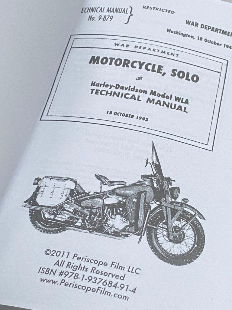 Motorcycle, Solo Harley-Davidson Model WLA TM- 1943 (Nieuw), Ophalen of Verzenden, Harley-Davidson of Buell