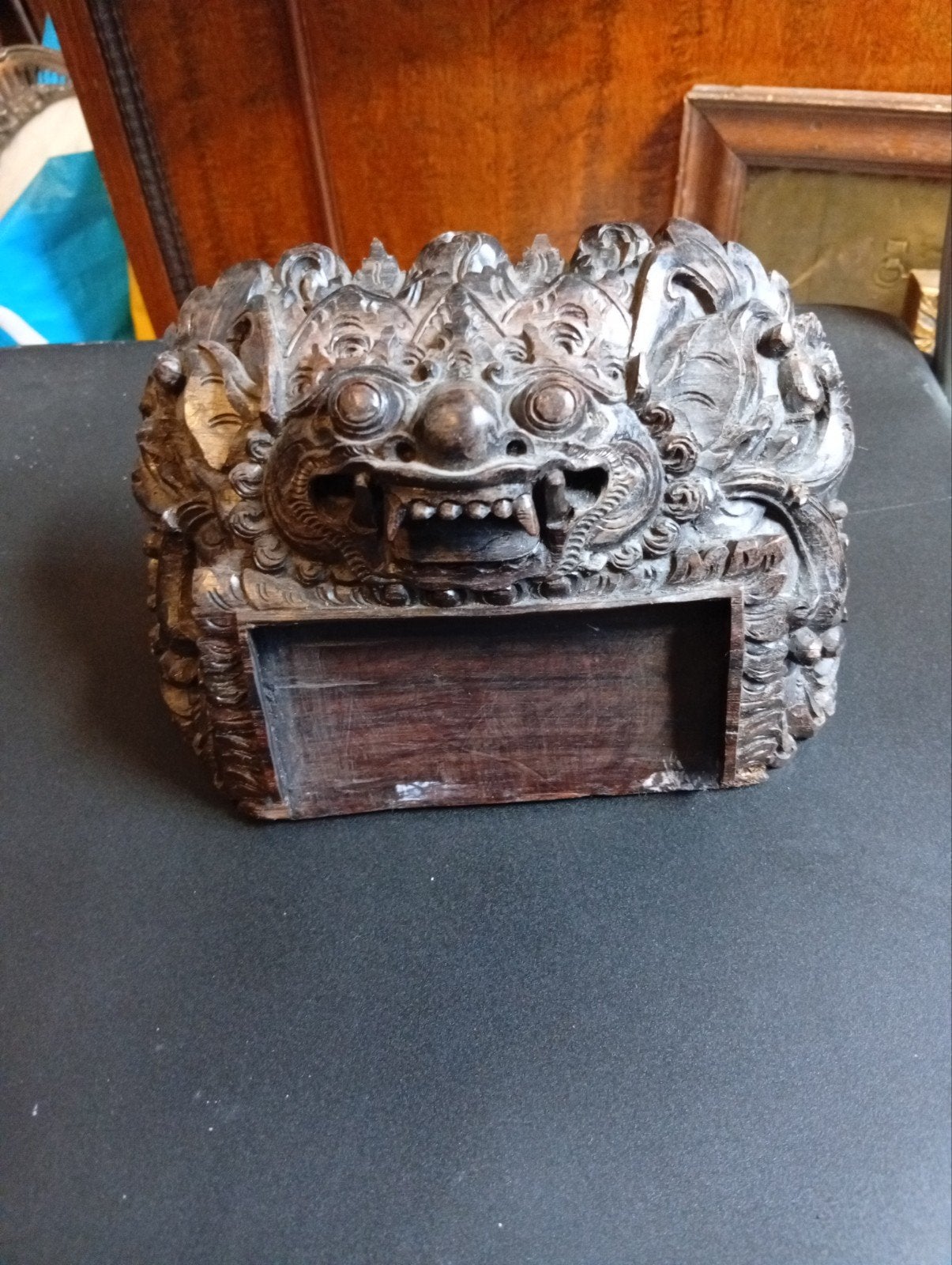 Uniek Balinees houtsnijwerk: Barong masker, Overige onderwerpen, Minder dan 20 cm, Handgemaakt, Hout