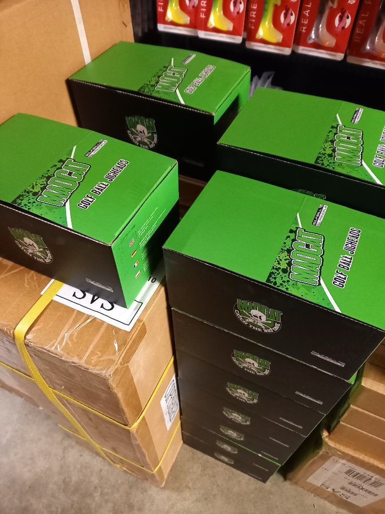 Partij Mad Cat Jigheads 60g (Golfball) in 8/0..10/0..12/0, Tinstraat, Overige typen, Nieuw, Ophalen of Verzenden