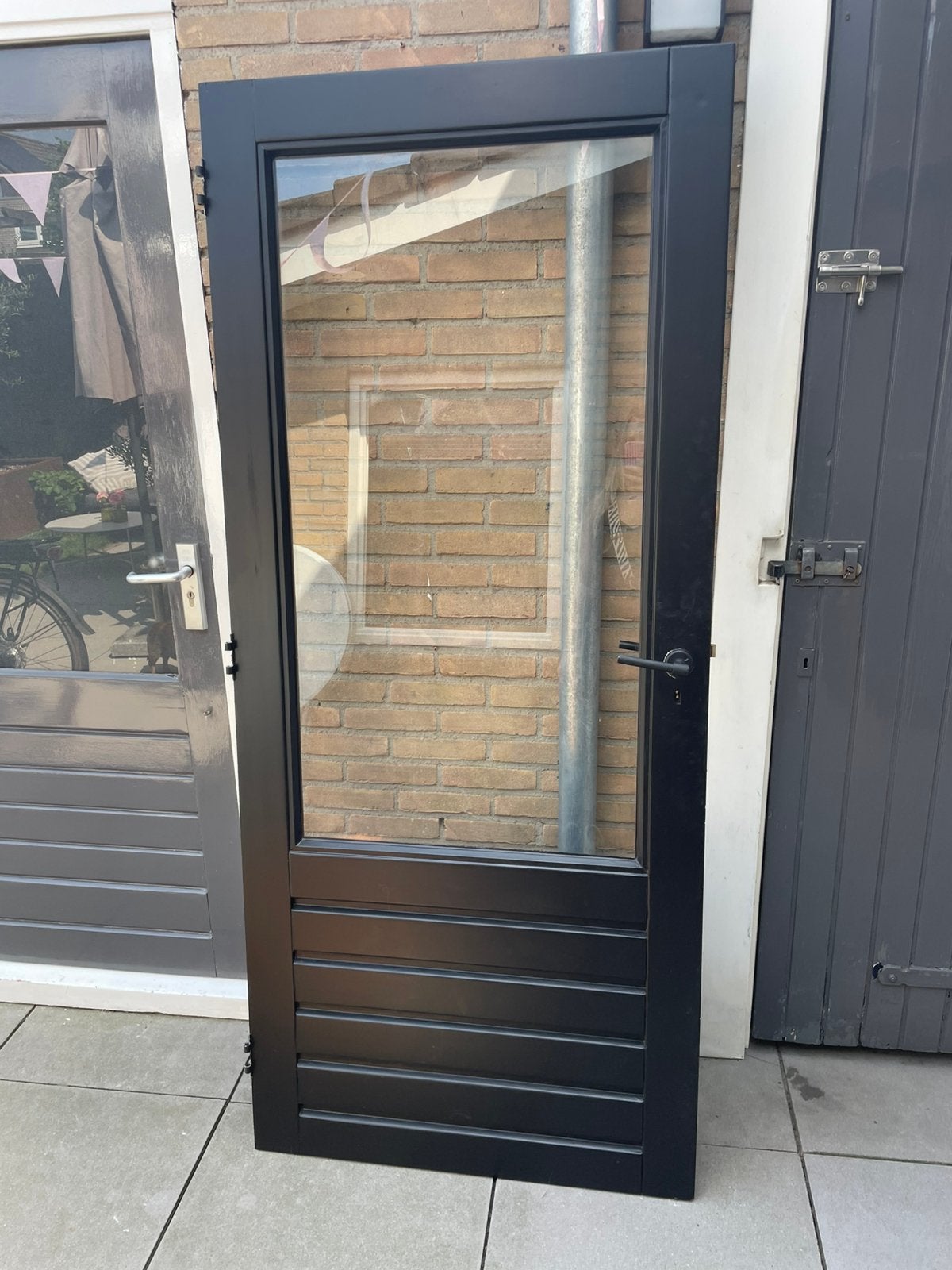 Deur met raam, Ophalen, Zo goed als nieuw, Binnendeur, 200 tot 215 cm