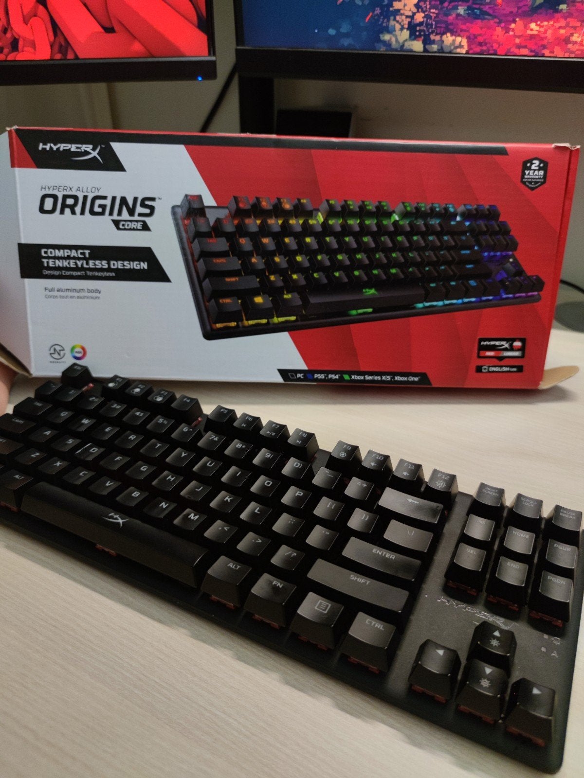 HyperX Alloy Origins Core Gaming Toetsenbord, Computers en Software, HyperX, Ophalen of Verzenden, Zo goed als nieuw, Qwerty