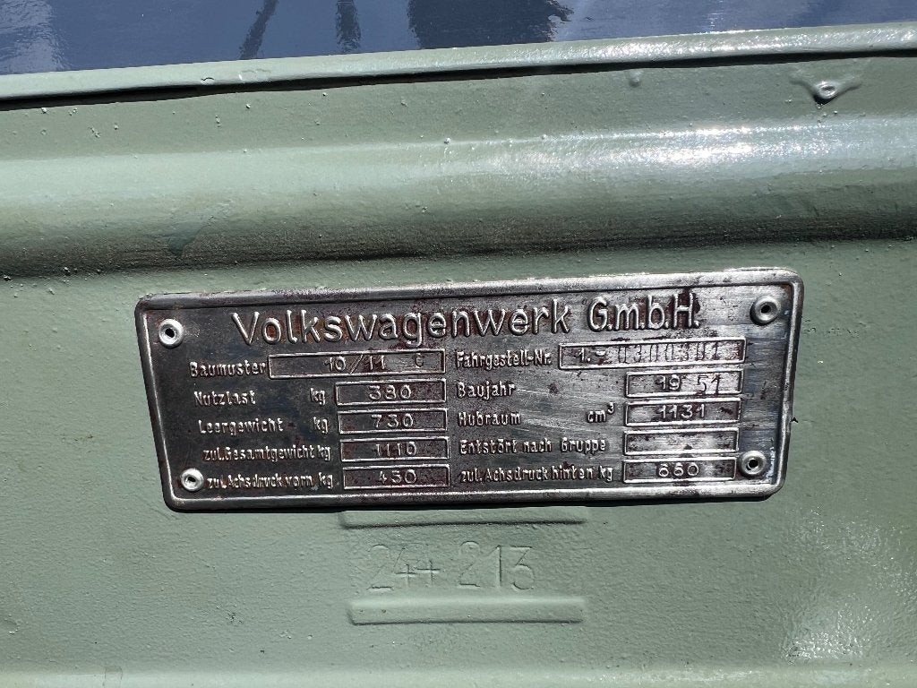 Oldtimer - Volkswagen "Brilkever" -1951-in uitmuntende staat, foto 9