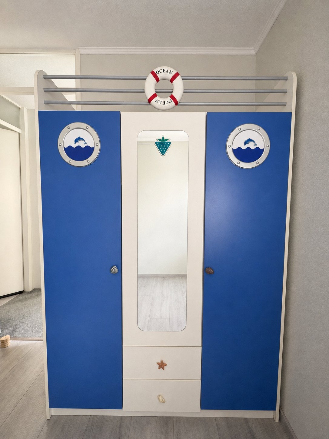 Leuke kinderkast met maritiem thema, Ophalen, Gebruikt, Kast, 50 tot 70 cm
