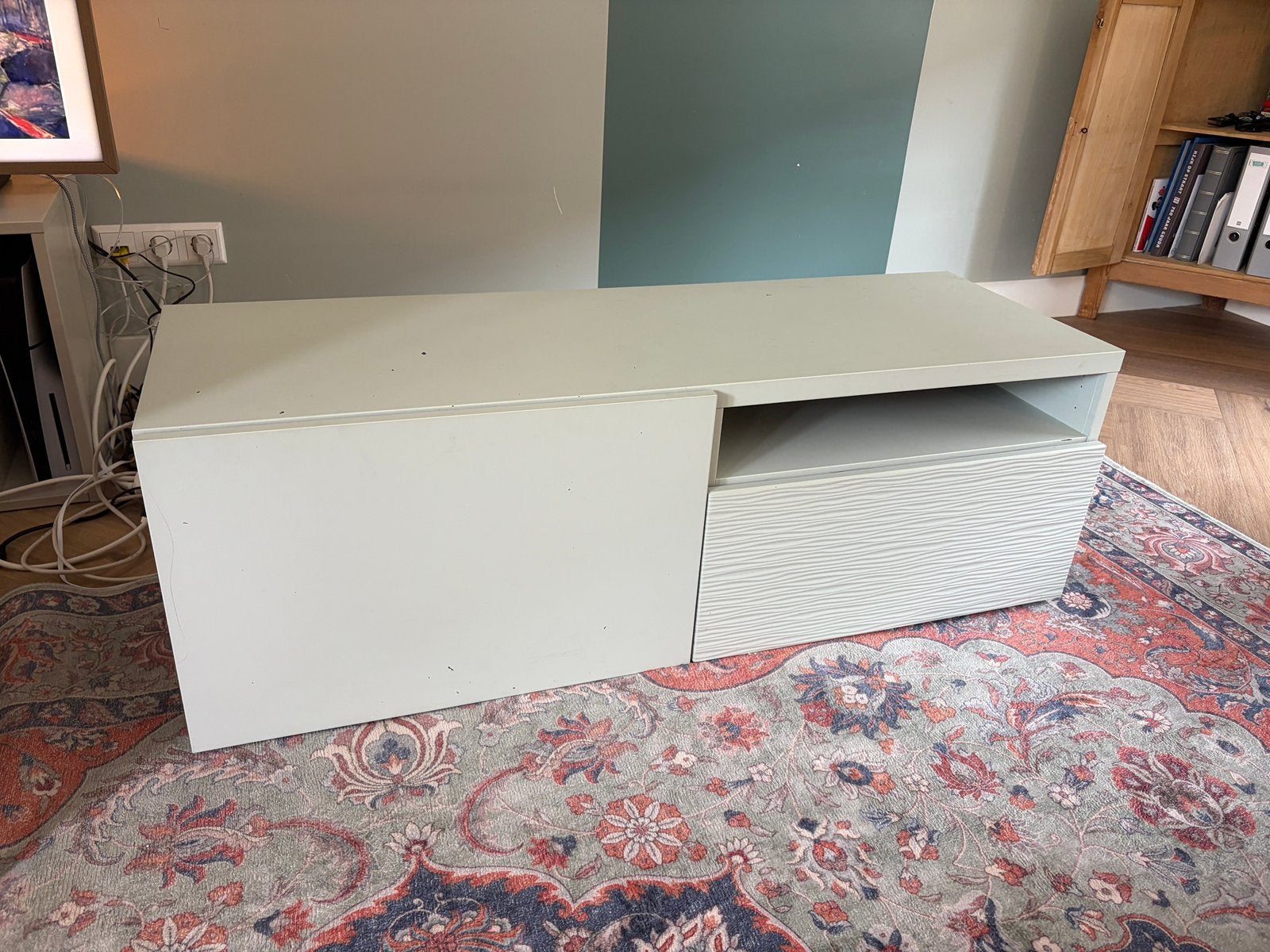 IKEA Besta kast 120 in lichtgroen | snel ophalen!, Ophalen, Gebruikt, 100 tot 150 cm, Minder dan 100 cm