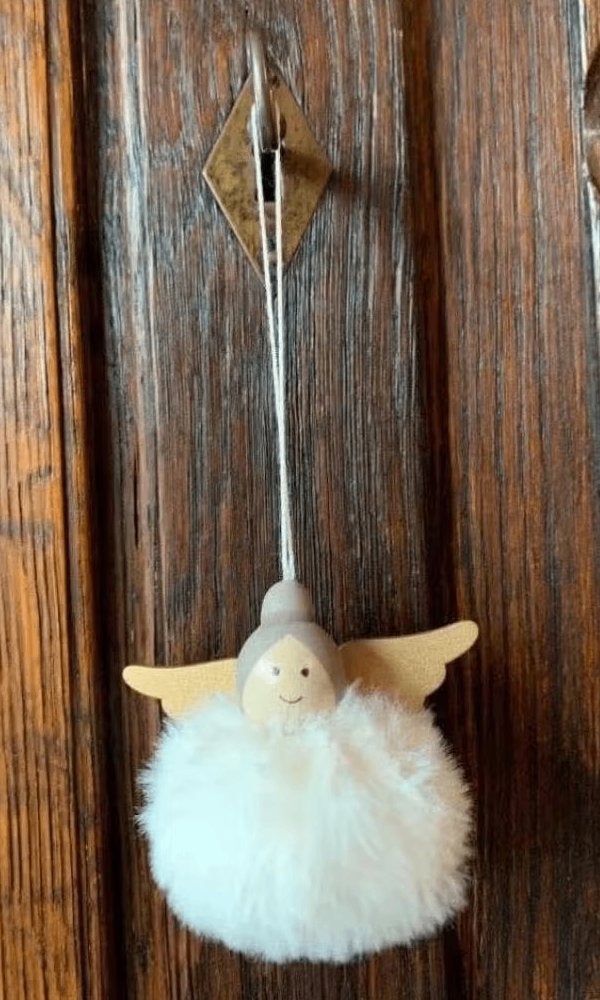 Fluffy hanger kerstengeltje, kerstengel, engel kerst, Diversen, Kerst, Nieuw, Ophalen of Verzenden