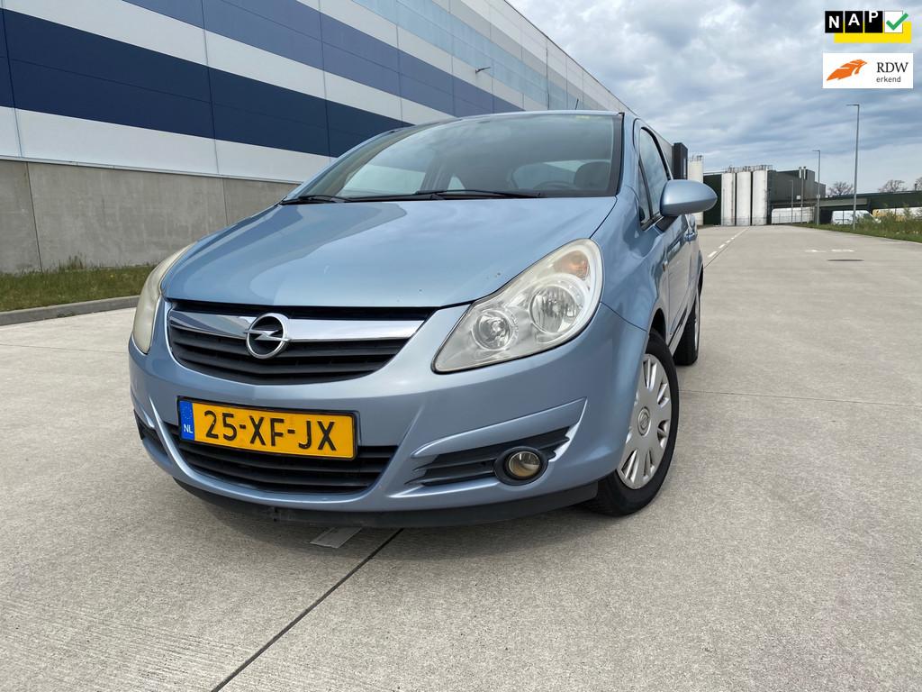Opel Corsa 1.4-16V Enjoy AIRCO/NAP/ELEK.RMN/APK 11-26, Auto's, Voorwielaandrijving, Stof, Gebruikt, Zwart