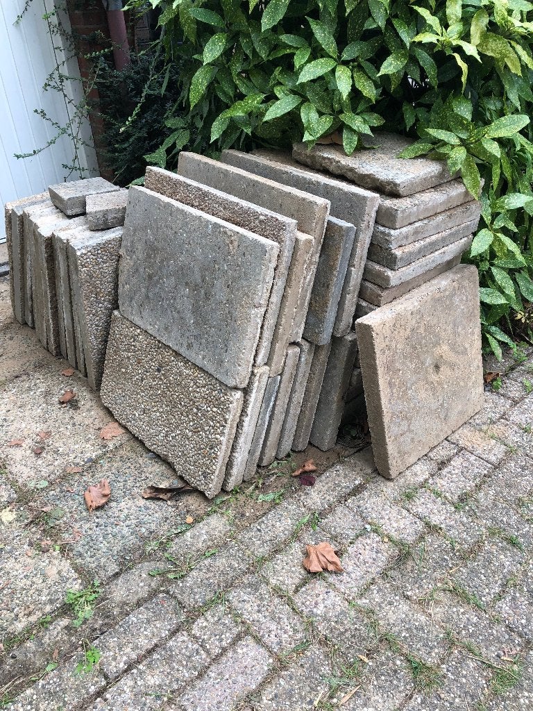 Grindtegels, Tuin en Terras, Ophalen, Gebruikt, 10 m² of meer, Beton