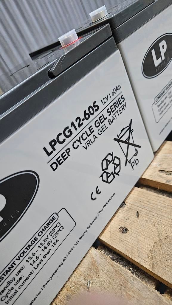 Nieuwe Landport 12V 60Ah Gel Accu - Deep Cycle, Auto-onderdelen, Accu's en Toebehoren, Universele onderdelen, Nieuw, Ophalen