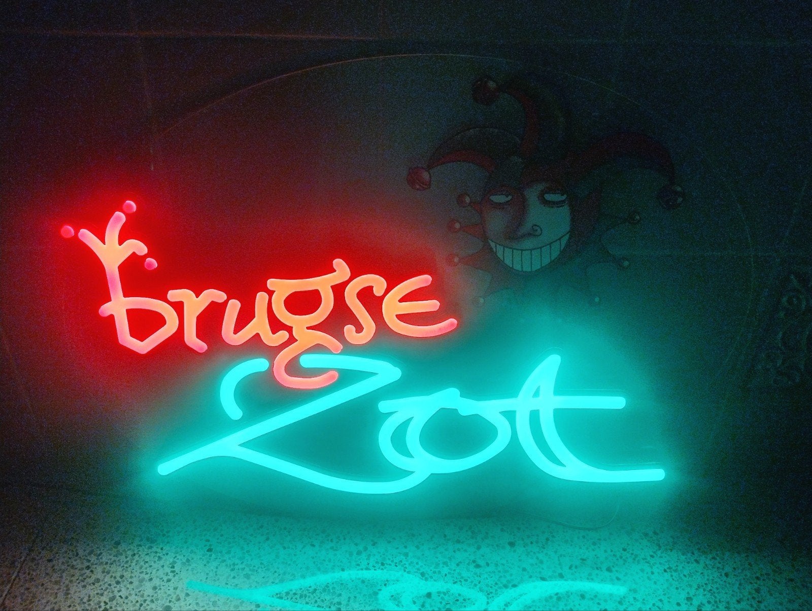 Brugse Zot bier verlicht reclamebord, Verzamelen, Ophalen of Verzenden, Zo goed als nieuw, Reclamebord, Plaat of Schild, Overige merken