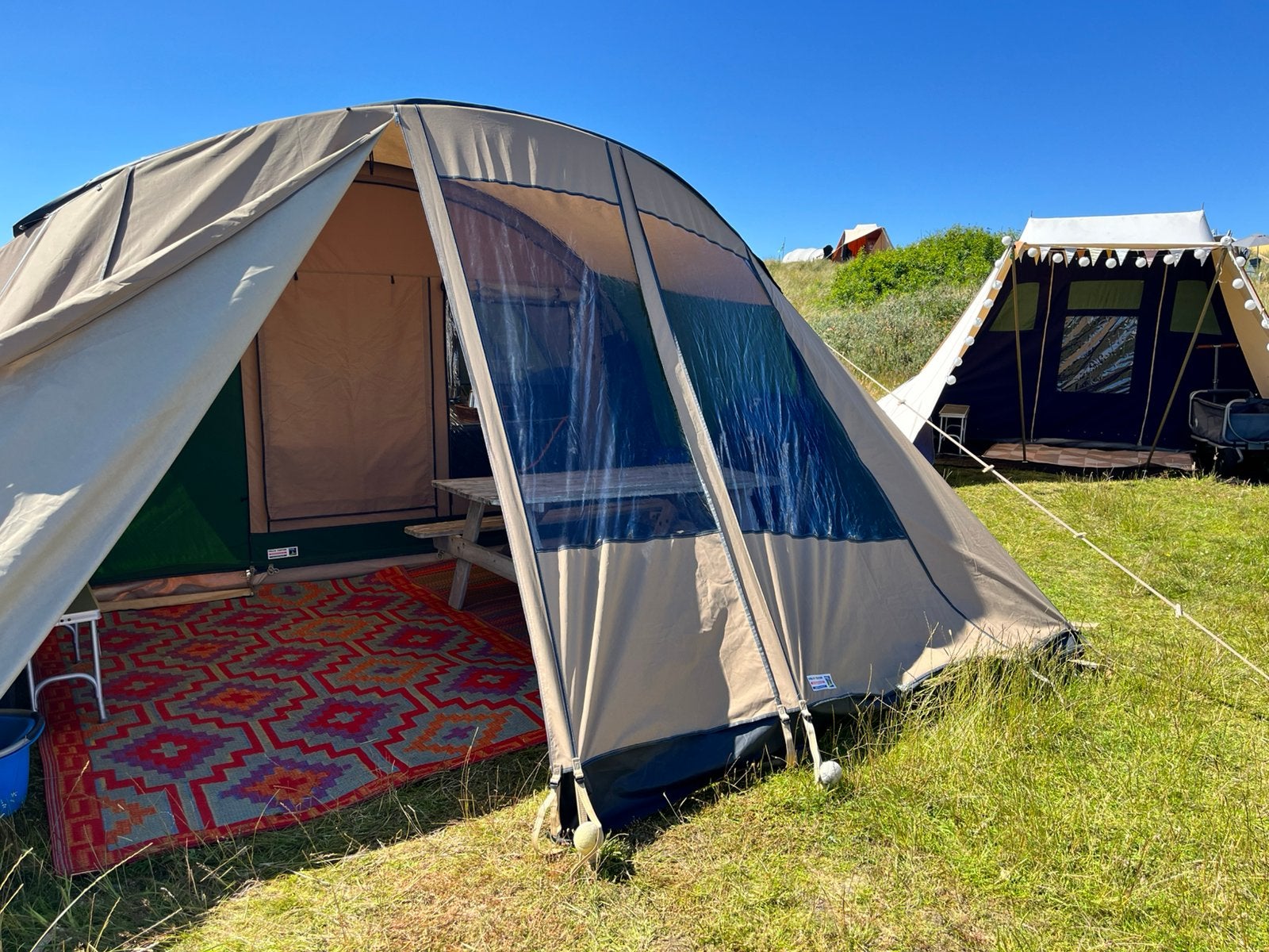 Tent te huur: Vlieland Stortmelk, Caravans en Kamperen, Ophalen, Gebruikt, Tot en met 4