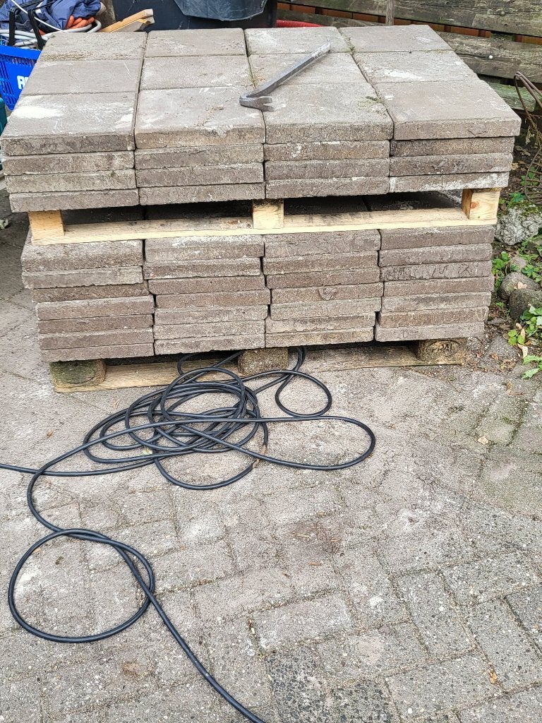 Stoeptegels 30x30, Ophalen, Gebruikt, 10 m² of meer, Beton