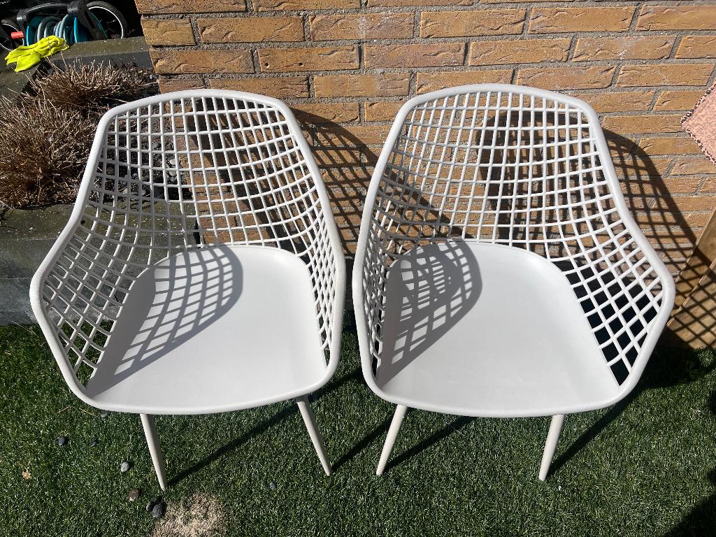 4 Kuipstoeltjes kwantum, Tuin en Terras, Tuinstoelen, Ophalen, Zo goed als nieuw, Kunststof