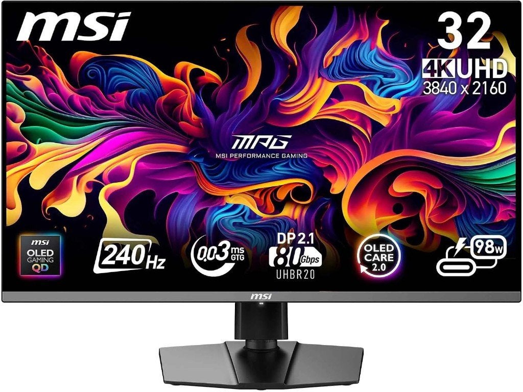 MSI MPG 322URX QD-OLED (32", 4K, 240Hz) – Als nieuw in doos!, Computers en Software, Gaming, MSI, Overige typen, Ultrawide