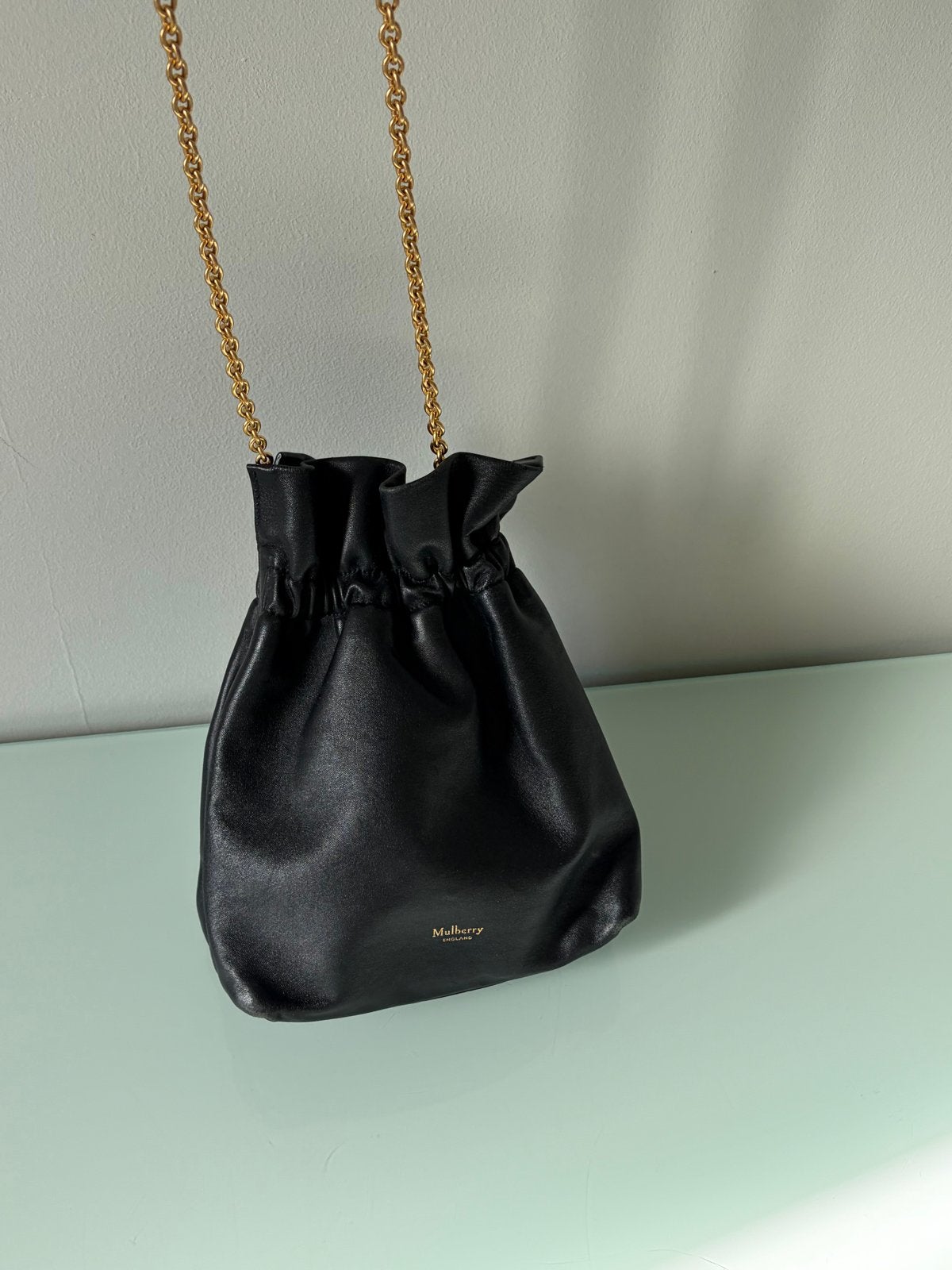 Mulberry Schouder Cocktail Tas - Zwart/Bordeauxrood, Ophalen, Gebruikt, Zwart, Schoudertasje