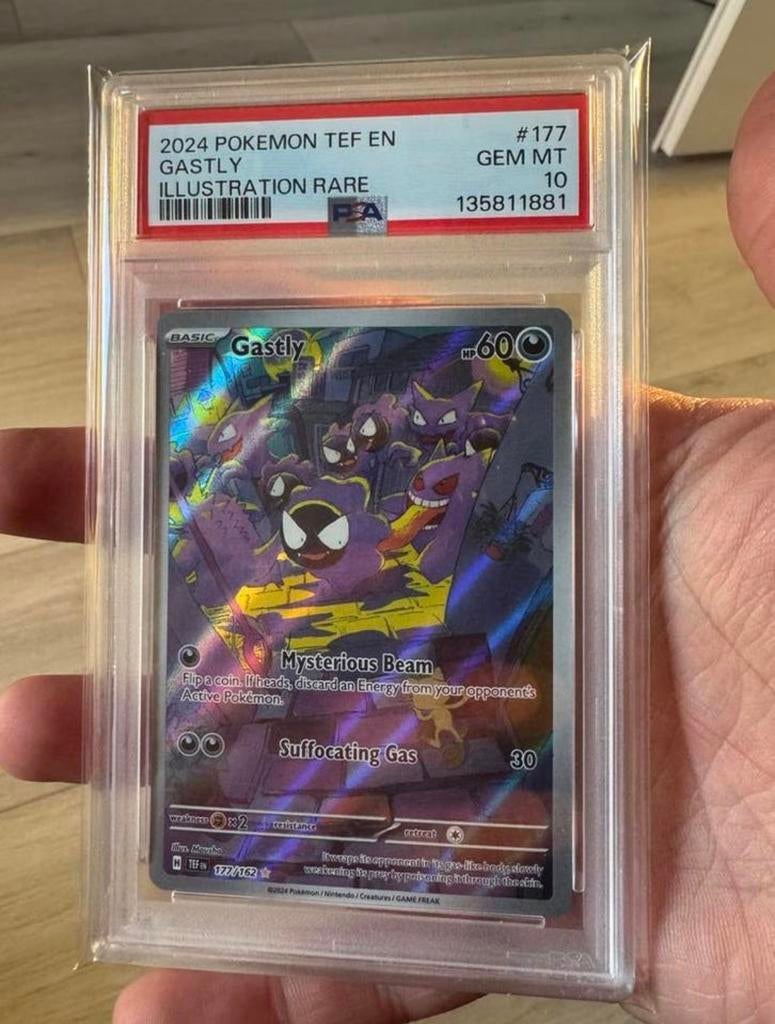 Gastly (TEF #177) PSA 10 - Temporal Forces, Ophalen of Verzenden, Nieuw, Losse kaart, Foil