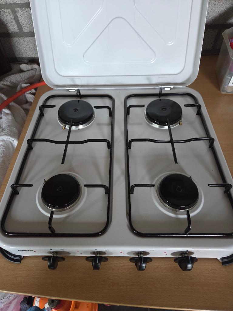 4 pits gasstel, Ophalen, Minder dan 85 cm, 4 kookzones, Zo goed als nieuw