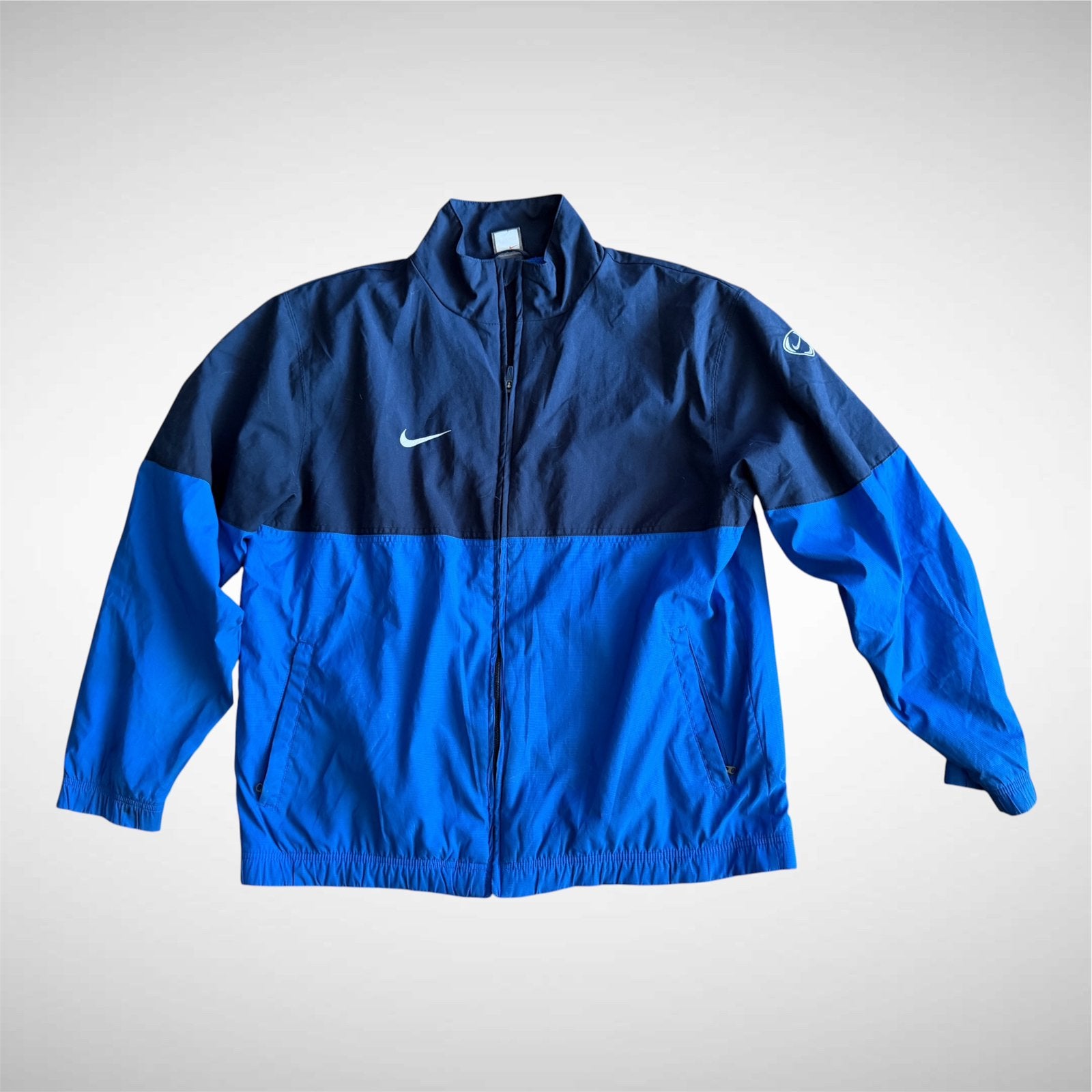 Vintage Nike jacket maat L heren sport kleding retro jack, Ophalen of Verzenden, Zo goed als nieuw, Maat 52/54 (L), Blauw