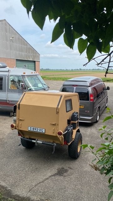️ UNIEKE OFF-ROAD MINI CARAVAN | US MARINES <750 KG, Overige merken, Tot en met 2, Particulier, Zonnepaneel