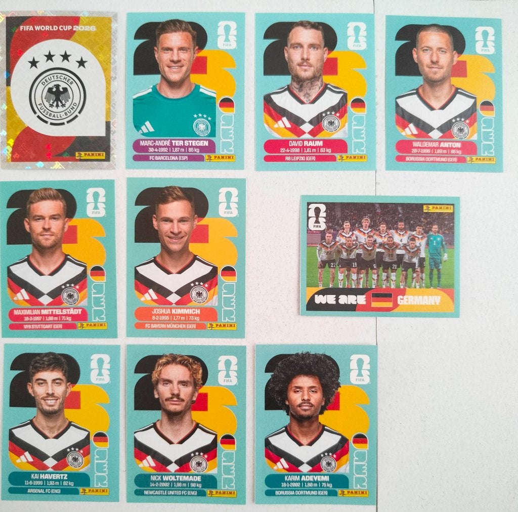 Panini WK 2026 Duitsland: 10 originele stickers, Ophalen of Verzenden, Nieuw, Meerdere stickers