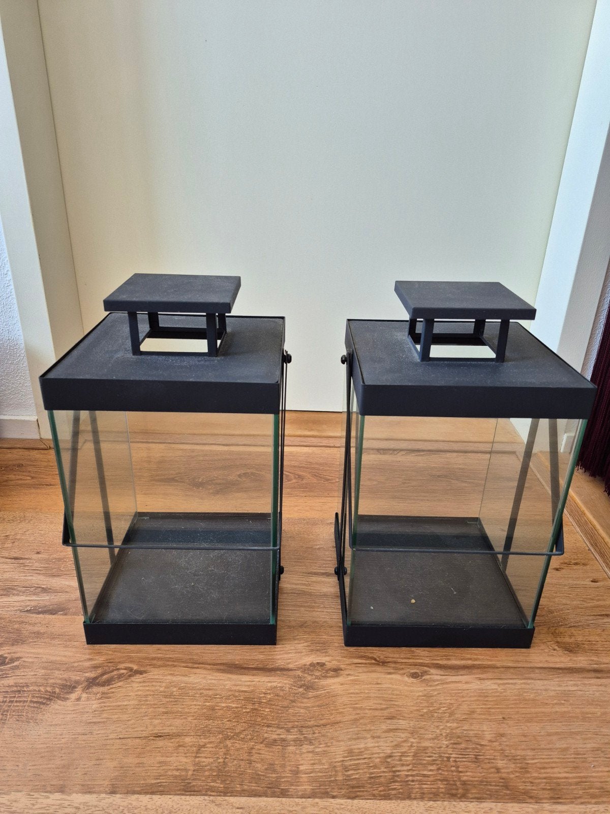 Blomus Finca lantaarn mat zwart - set van twee, Huis en Inrichting, Ophalen, Zwart, Zo goed als nieuw, Metaal