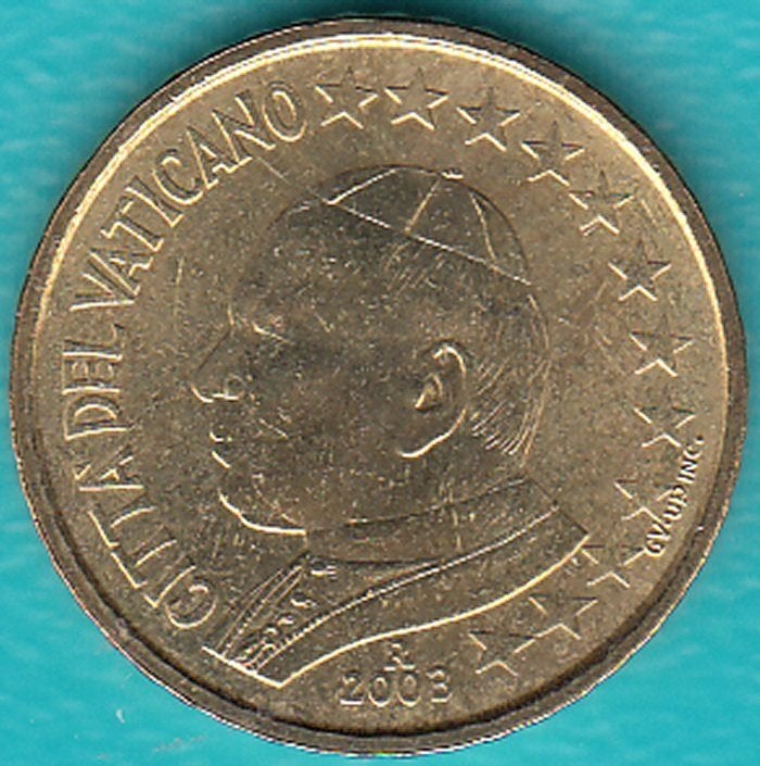 Vaticaan 50 eurocent 2003 Johannes Paulus II UNC - schaars !, Postzegels en Munten, Ophalen of Verzenden, Vaticaanstad, 50 cent