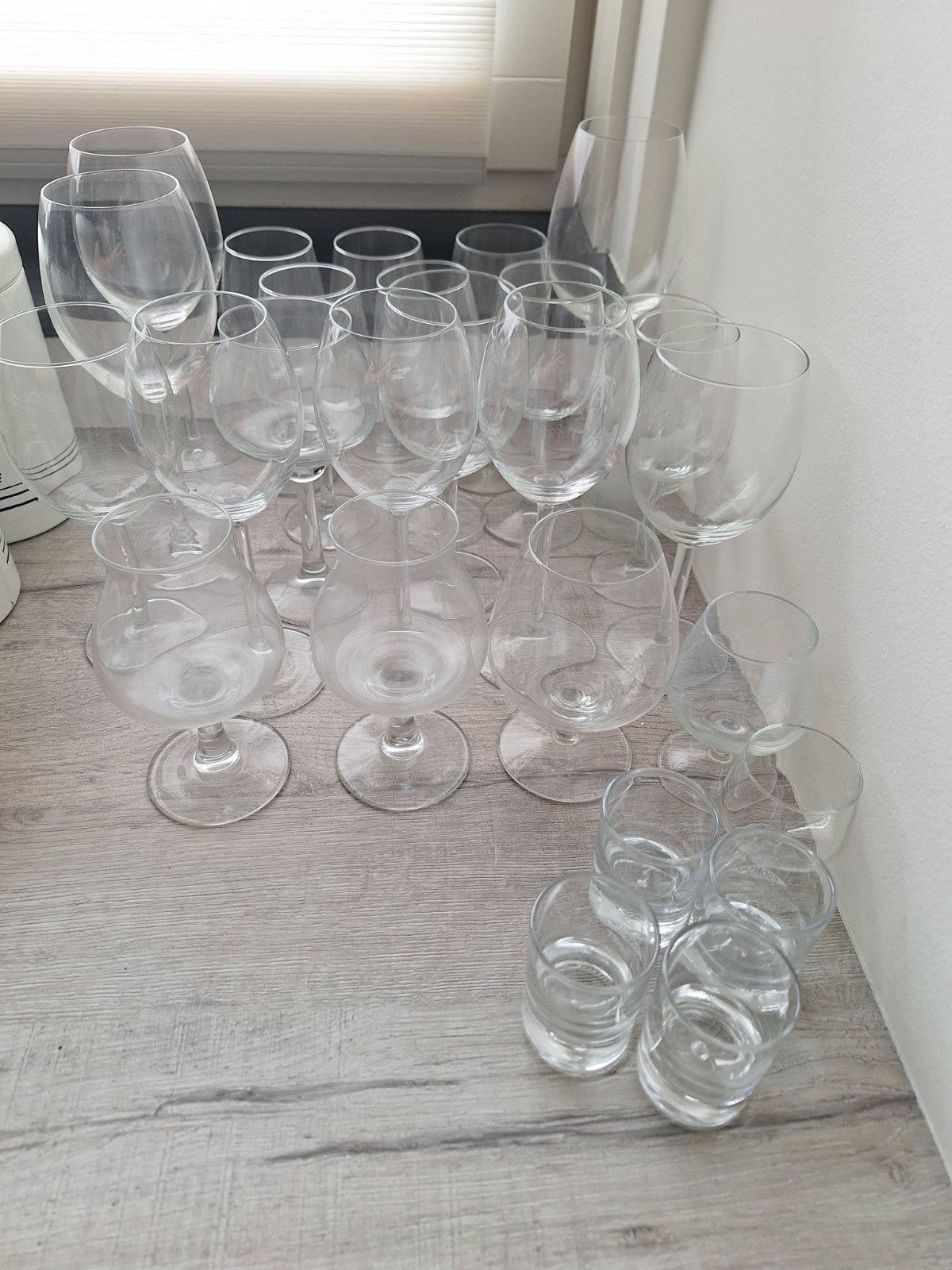 Diverse glazen set: wijn, borrel en meer, Ophalen, Overige merken, Glas, Overige typen