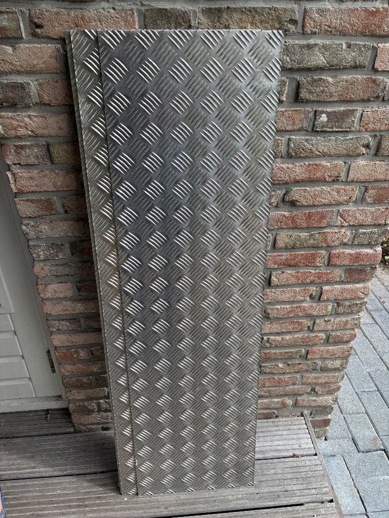 4 stuks aluminium traanplaat 36x125cm, 1,8/3,3mm., Ophalen, Nieuw, Aluminium