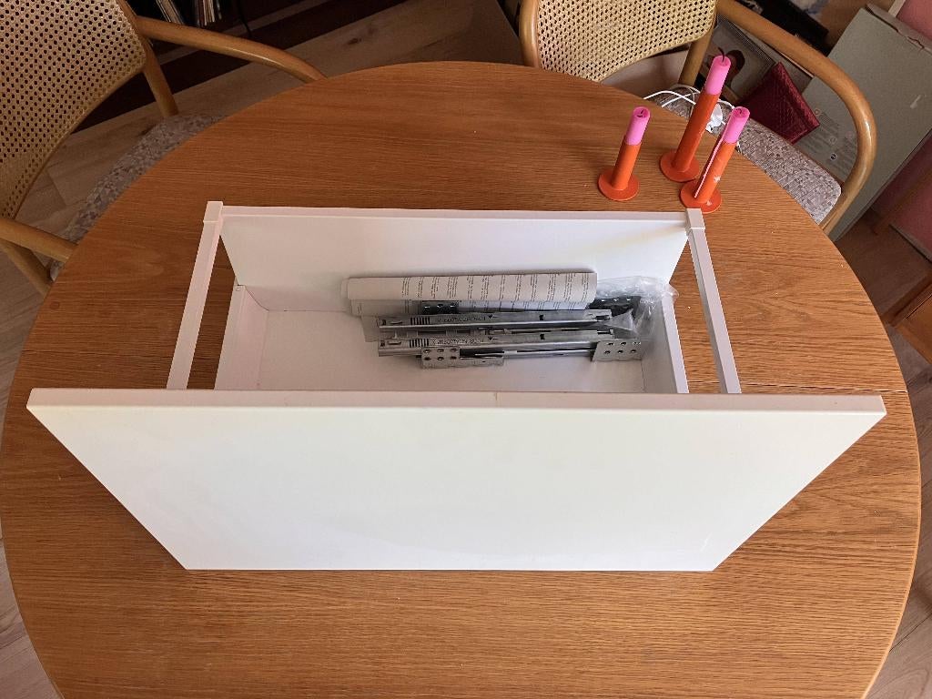 Ikea Maximera 60x37 cm + veddinge front + nickebo groen, Ophalen, Gebruikt, Blauw, 50 tot 100 cm