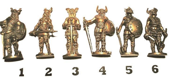 12ko- Ferrero Kinder Surprise metalfigures VIKINGS viking, Ophalen of Verzenden, Zo goed als nieuw, Overige typen