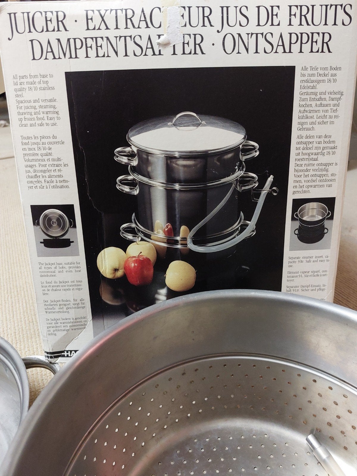 Hackman Juicer / Ontsapper - Roestvrij staal, Huis en Inrichting, Overige typen, Zilver, Ophalen of Verzenden, Zo goed als nieuw