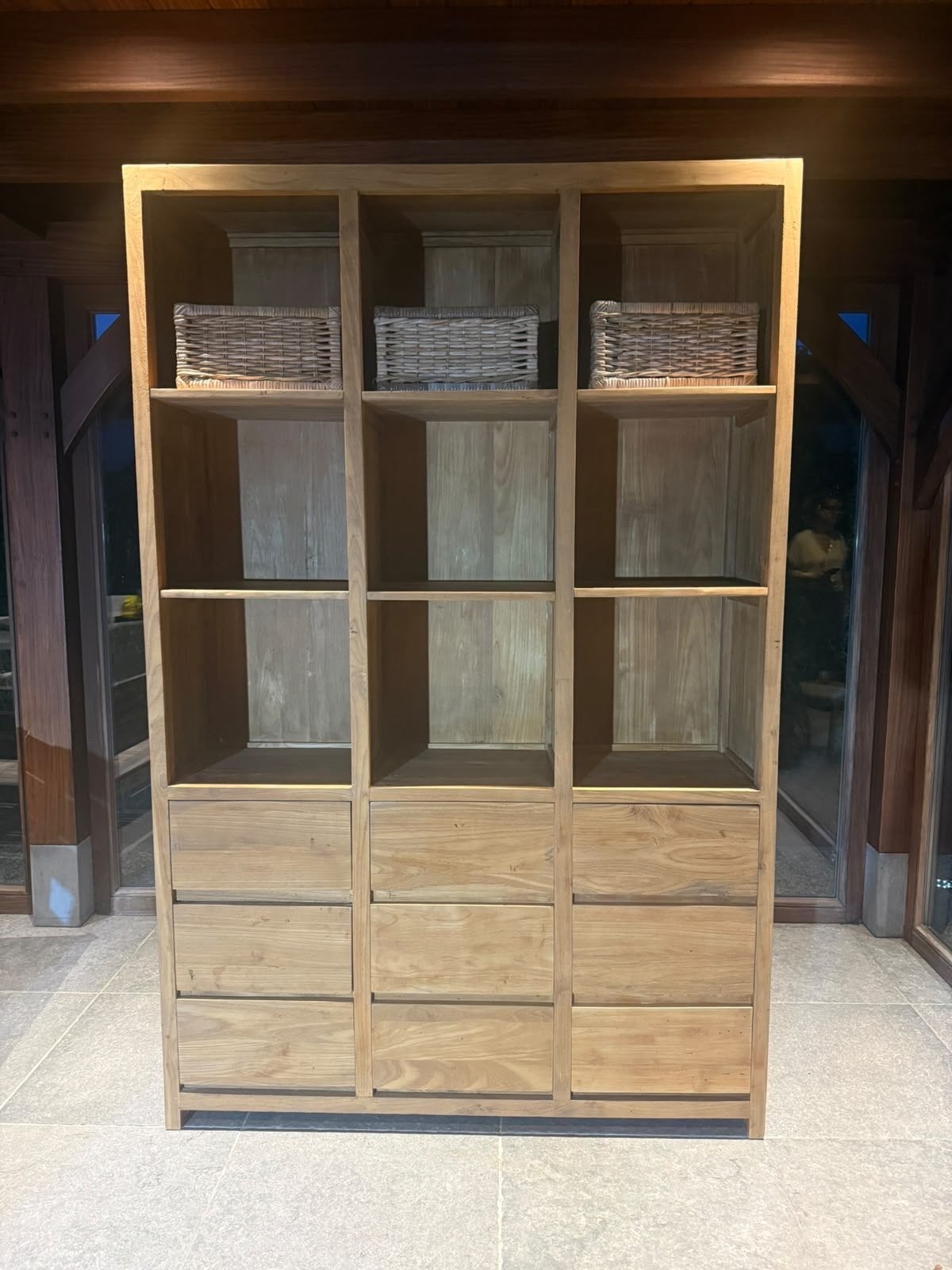 Livingfurn Teakhouten Kast met Lades en Open Vakken, Ophalen, Gebruikt
