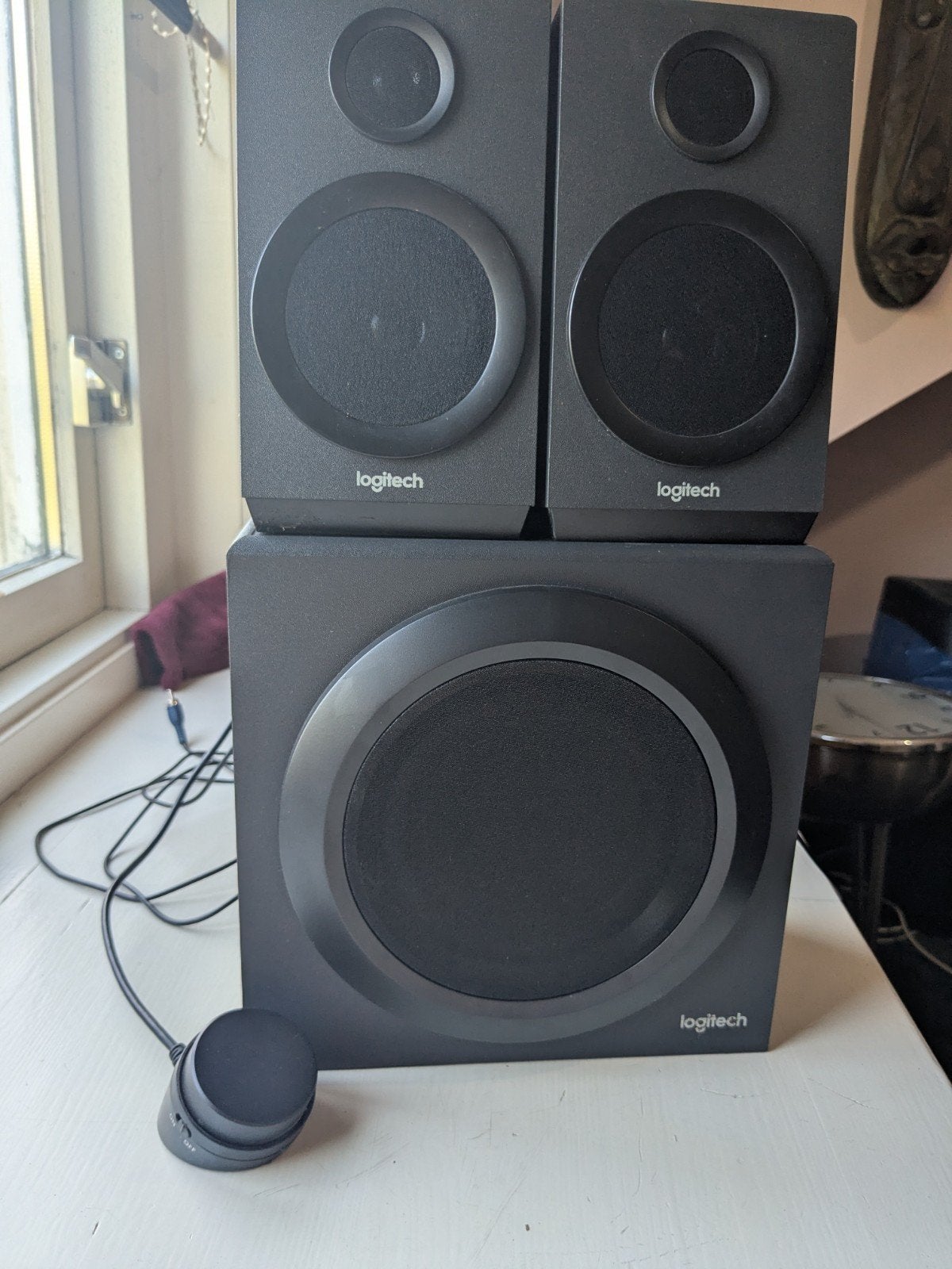Logitech Z333 2.1 Luidsprekerset met Subwoofer, Ophalen of Verzenden, Zo goed als nieuw, Audiokanaal 2.1, Logitech