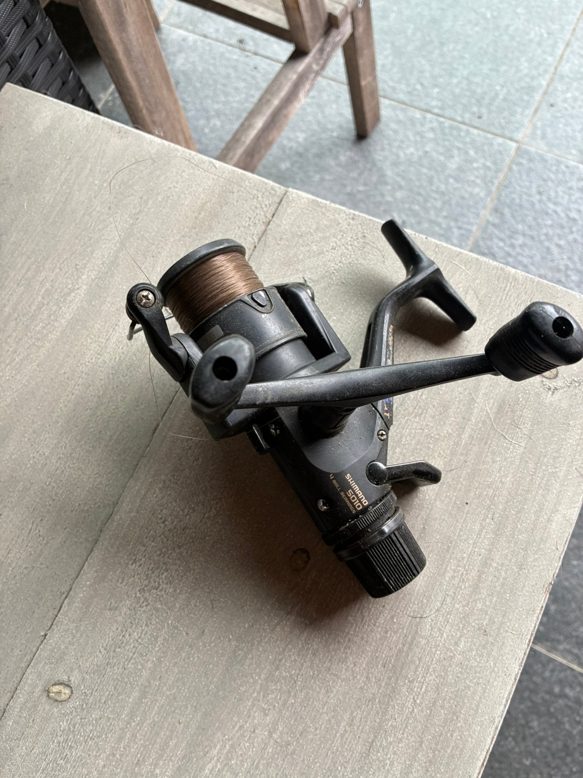 Shimano 5010 Vismolen met 4 Kogellagers, Ophalen of Verzenden, Gebruikt, Molen