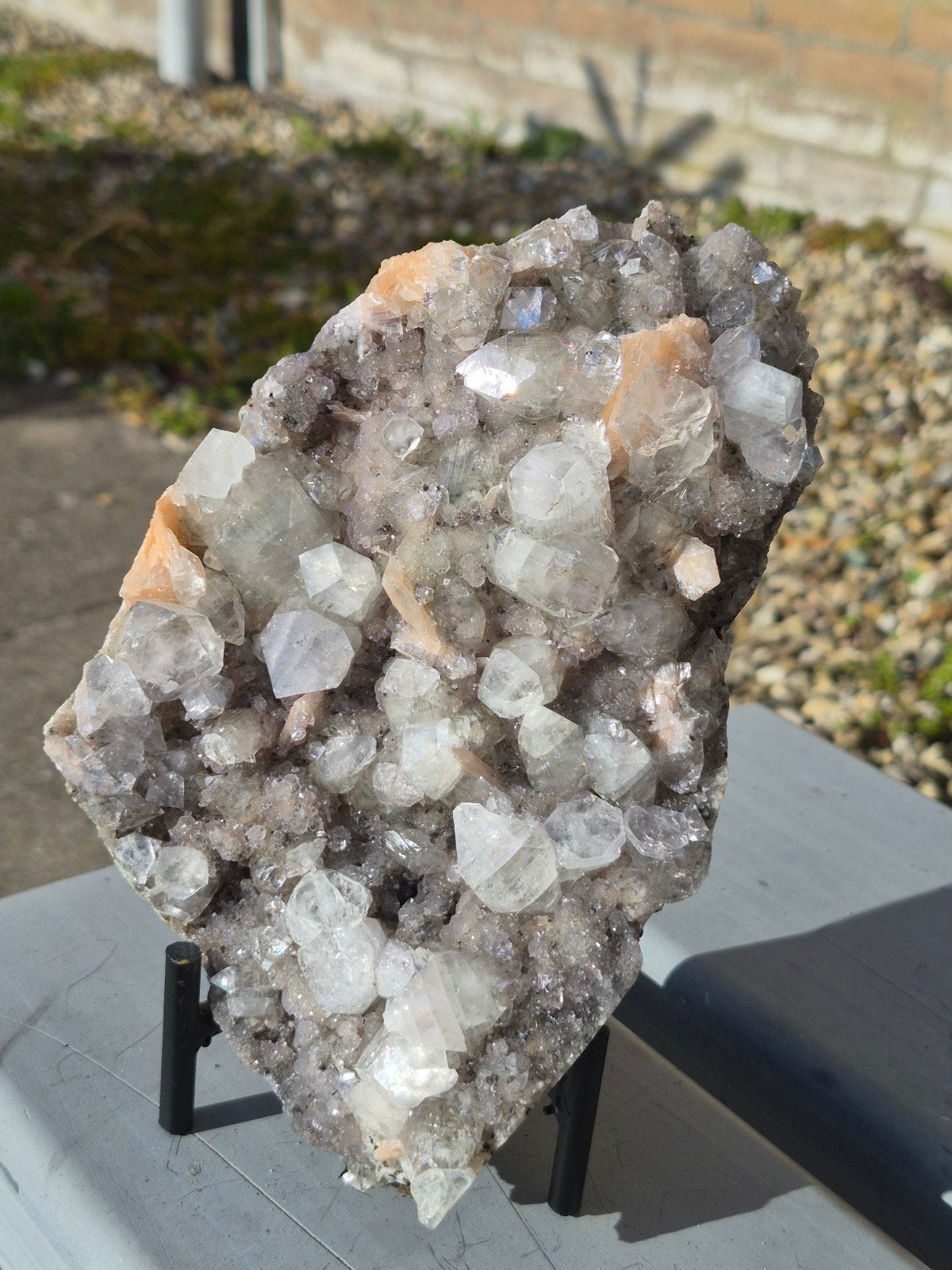 Apofyliet met chalcedoon en stilbiet, Ophalen of Verzenden
