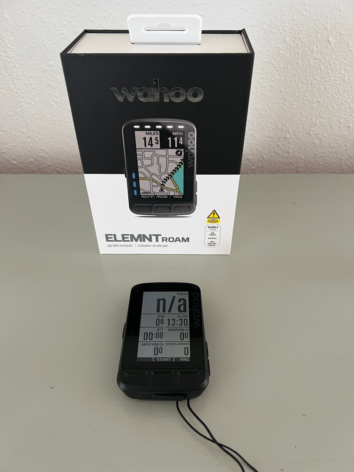 I.Z.G.S. Wahoo ELEMNT ROAM V1 GPS kleur navigatie, Ophalen of Verzenden, Draadloos, Zo goed als nieuw