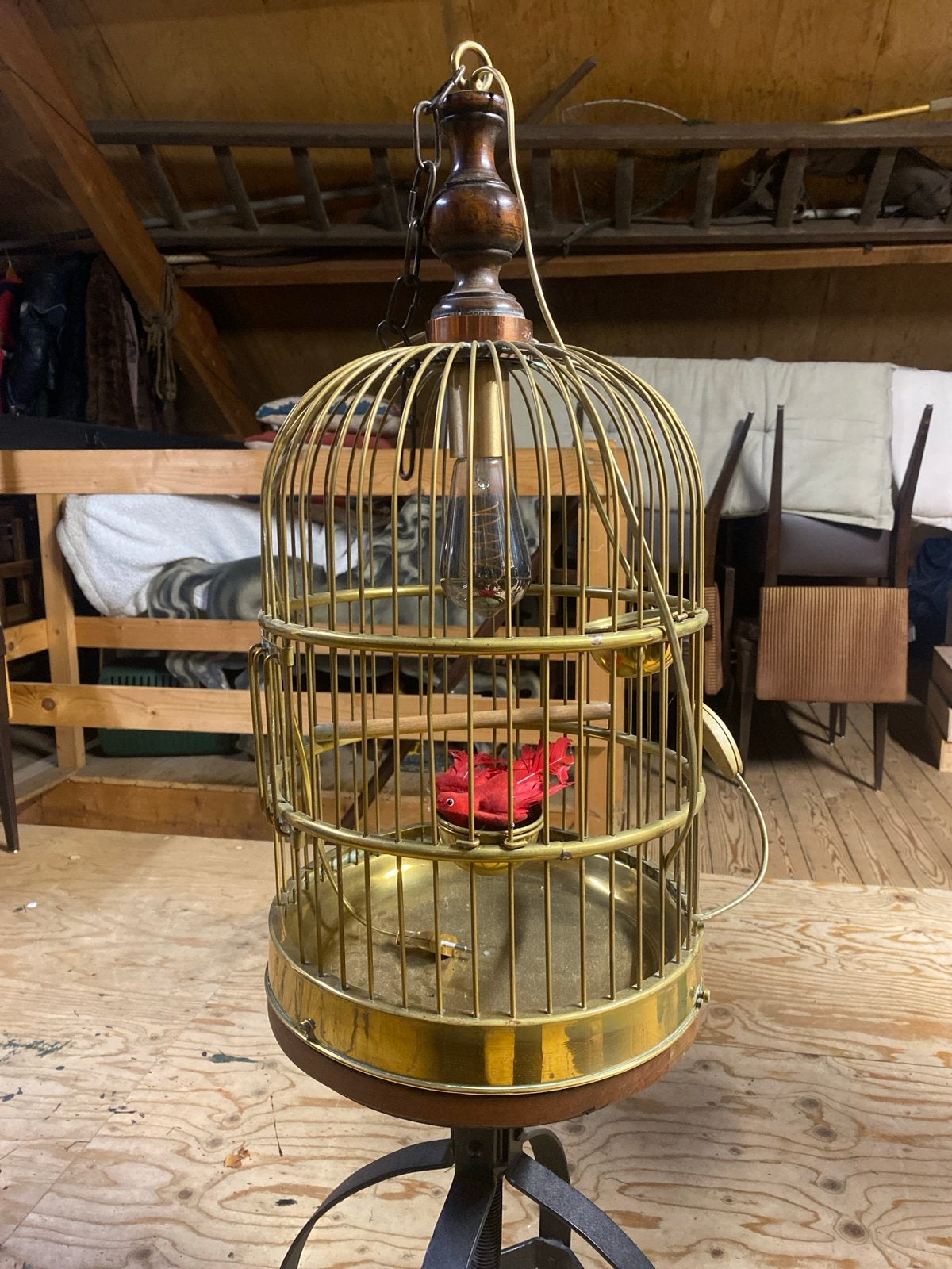 Unieke lamp van vogelkooi - Vintage stijl, Ophalen
