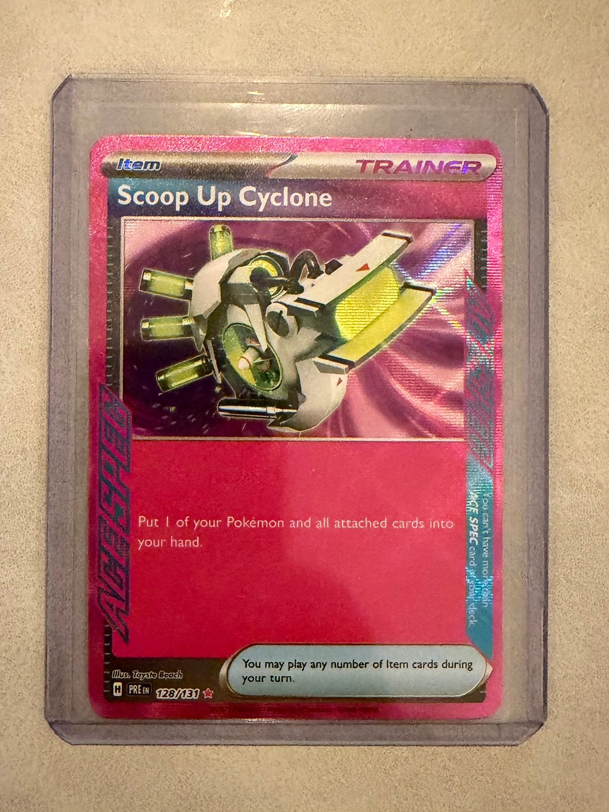 Scoop Up Syclone PRE 128/131 Pokemon kaart, Ophalen of Verzenden, Nieuw, Losse kaart, Foil