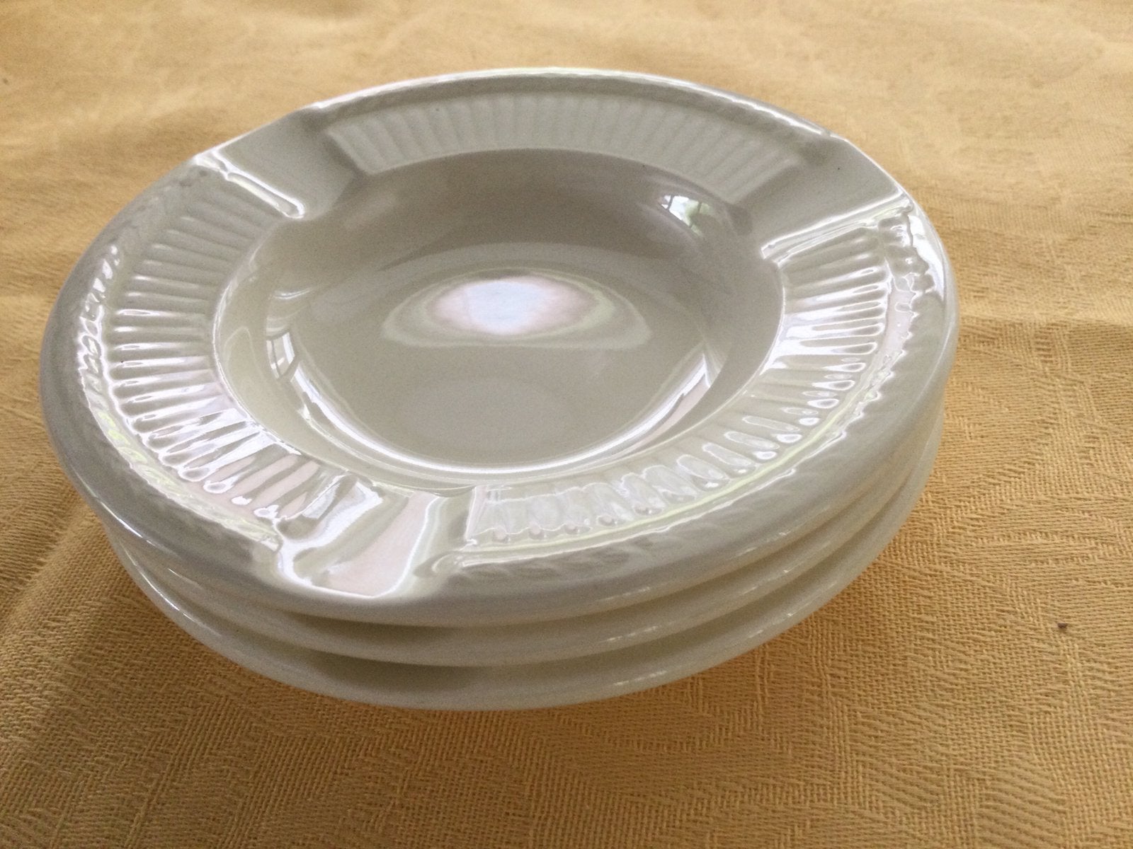 Wedgwood Edme 3 antieke asbakjes 12cm zwart stempel nw, Ophalen of Verzenden