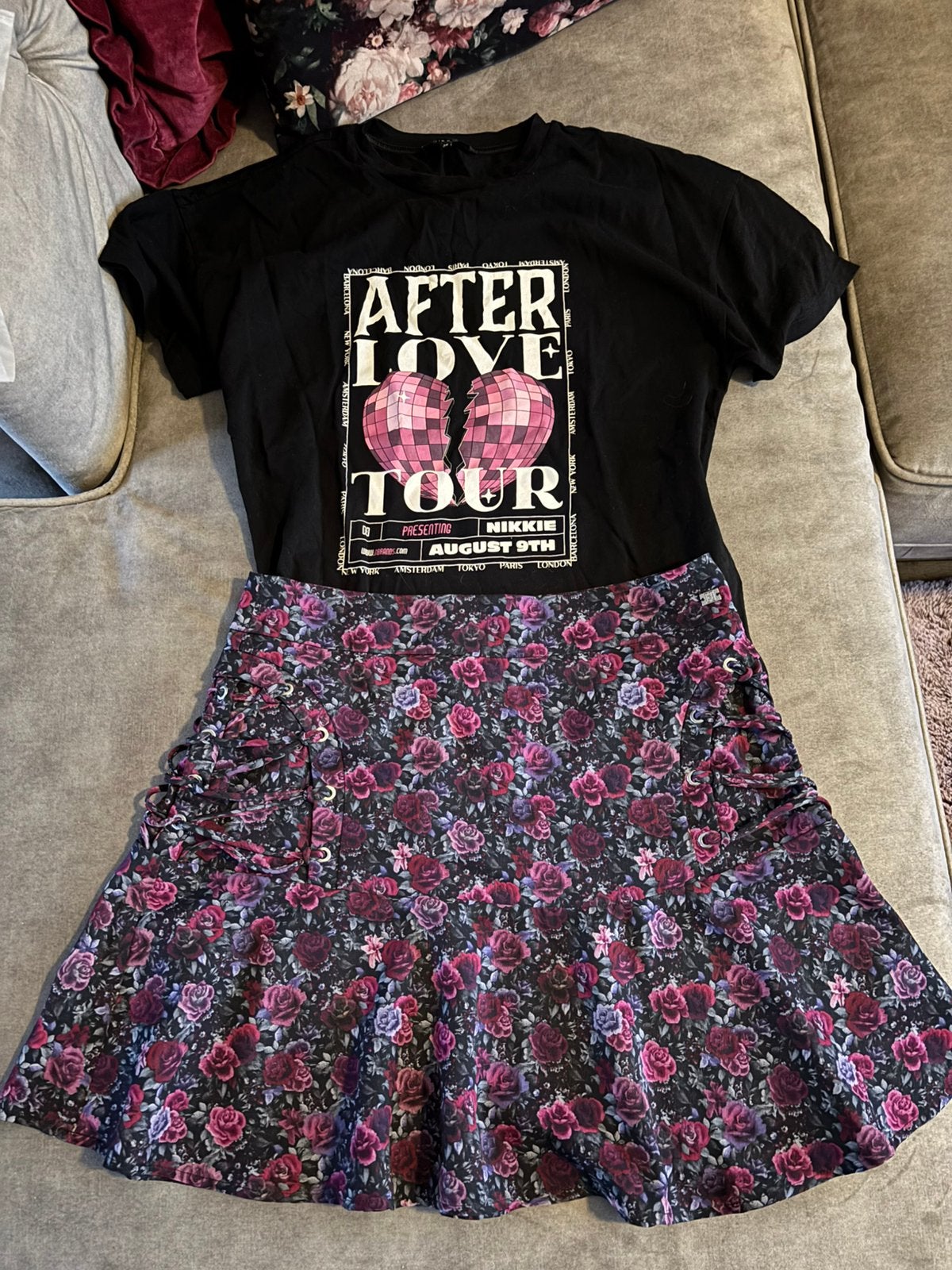 NIKKIE Savine rok 40 met zwart NIKKIE shirt 38, Maat 38/40 (M), Zwart, Ophalen of Verzenden, Zo goed als nieuw