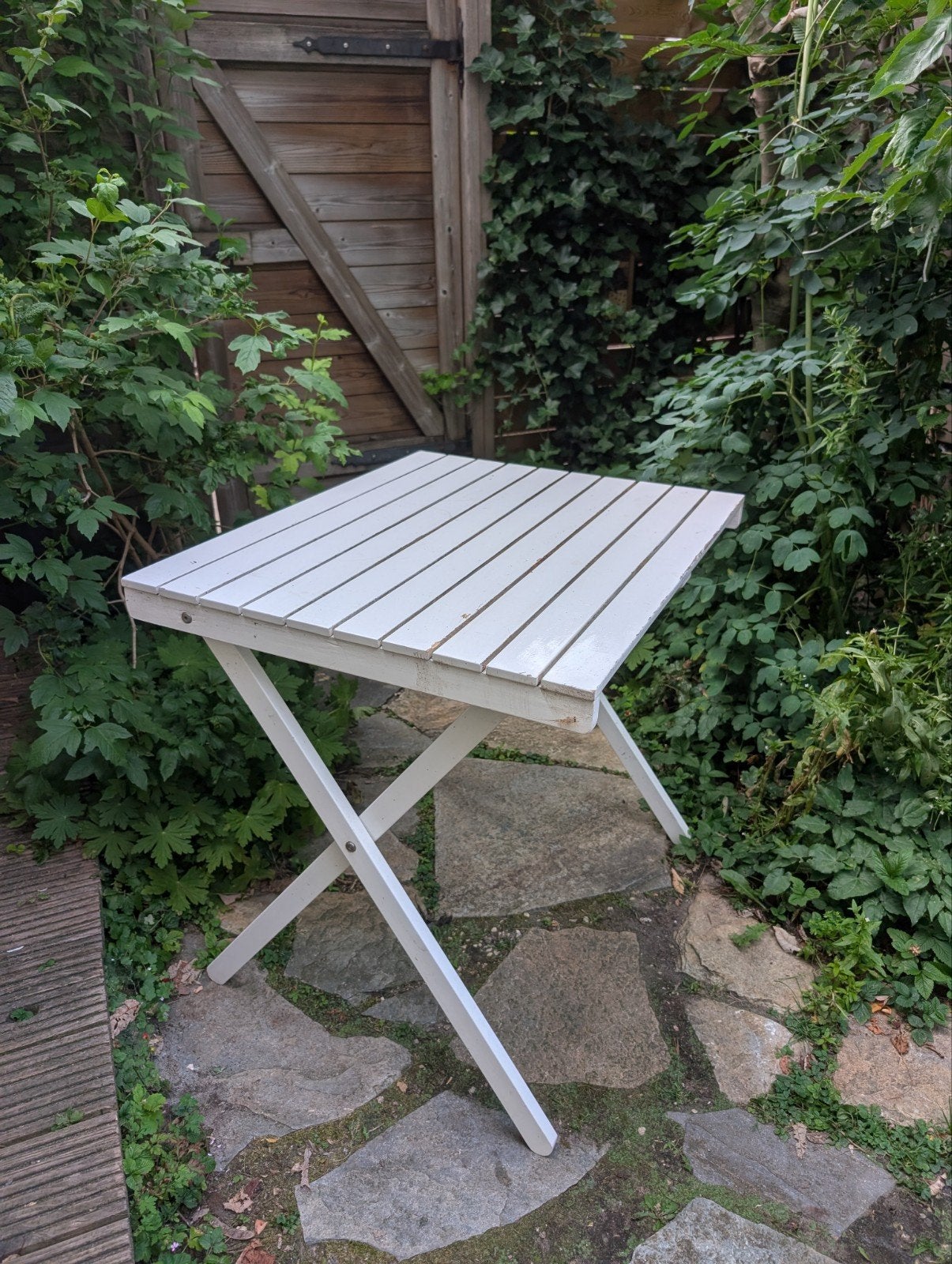 Tuintafel 80 x 65, Ophalen, Gebruikt, Rechthoekig, Hout