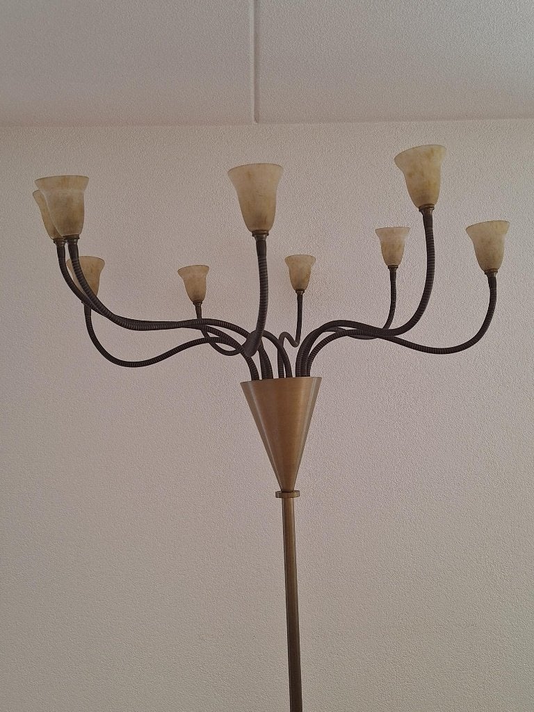staande lamp, Ophalen, B22 (Bajonetsluiting), Zo goed als nieuw, Art deco, design