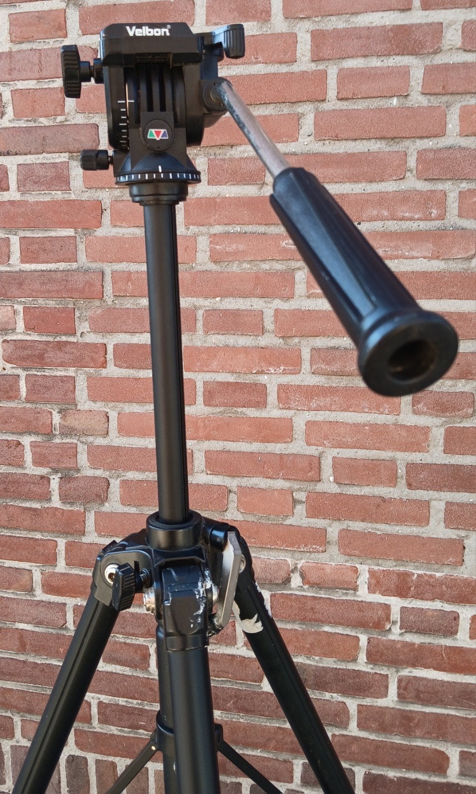 Statief Velbon DV-6000 met Vel-flo 7 PH-358 Fluid Panhead, Gebruikt, Velbon, Middenzuil, 175 cm of meer