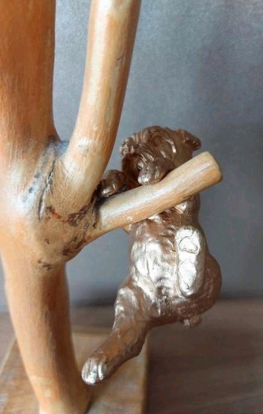 Gouden beeldje van een Engelse bulldog Hang beeldje hondje, Gebruikt, Overige materialen, Verzenden, Goud