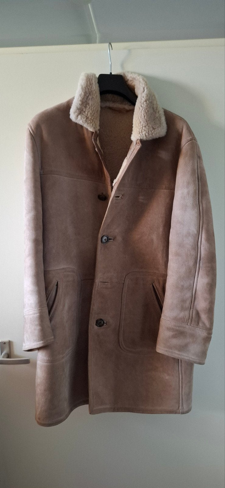 Lamsvacht winterjas - O'NED - Made in France, Kleding | Heren, Maat 52/54 (L), Bruin, O'NED, Ophalen of Verzenden