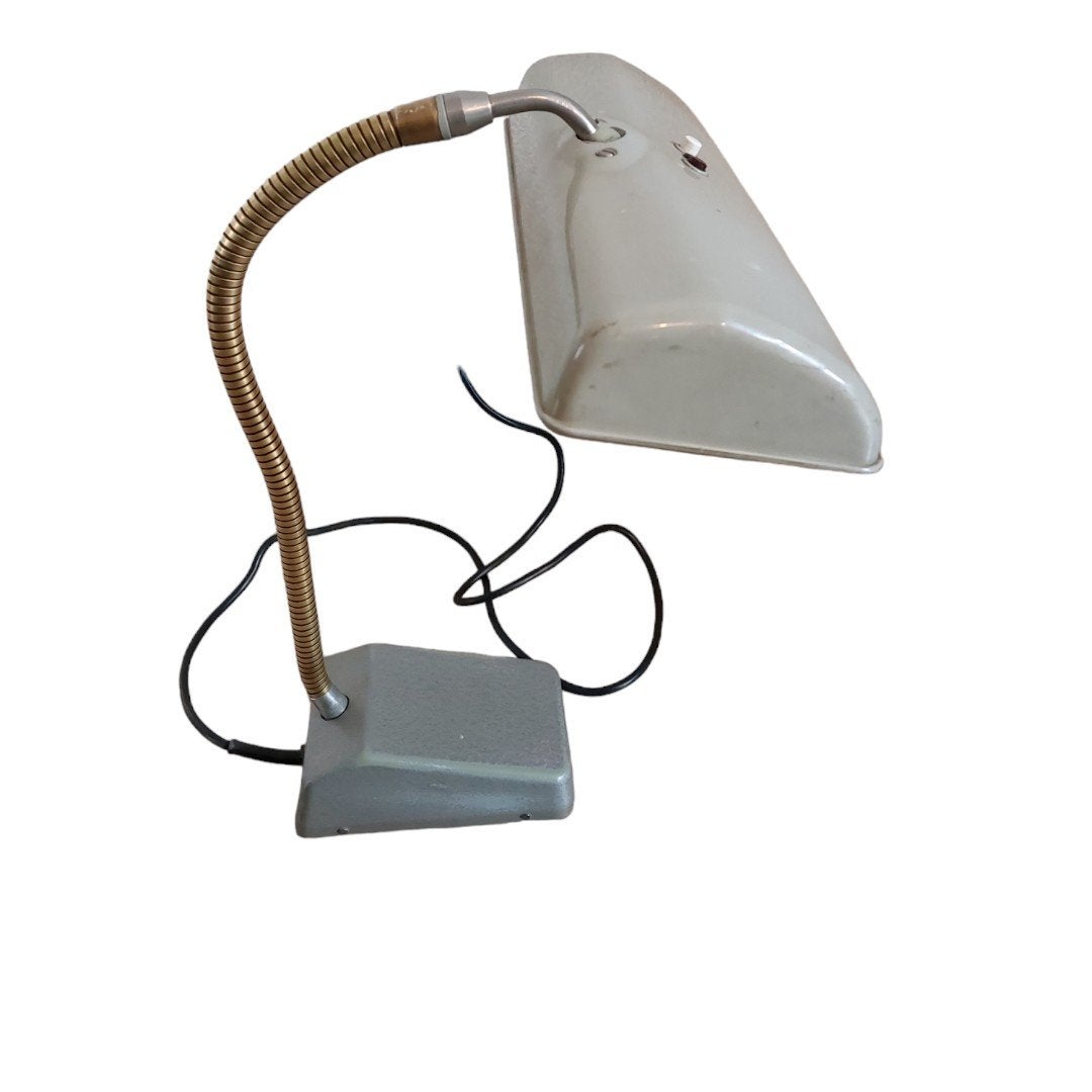 Vintage industriële lamp, tafellamp, bureaulamp, Ophalen of Verzenden