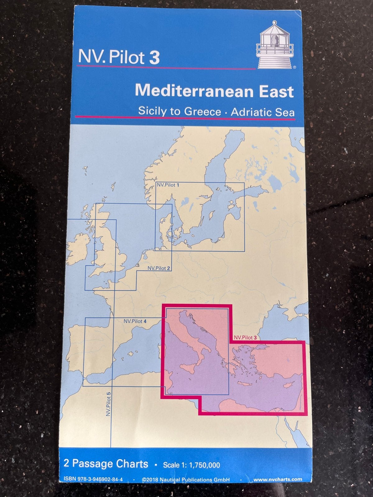 NV.Pilot 3 Mediterrane Oost: Sicilië tot Griekenland, 2000 tot heden, Nieuw, Landkaart, Europa Overig