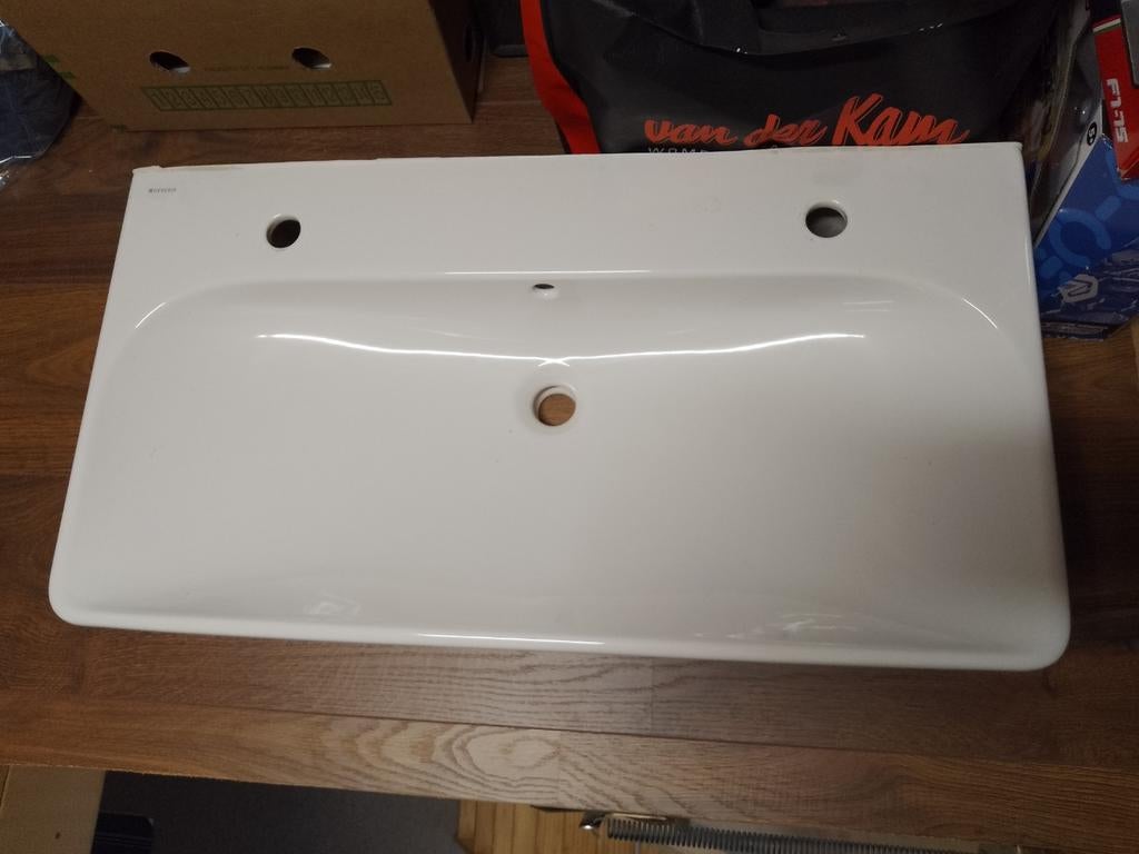 Geberit wastafel 89,5x47x8 cm, Ophalen, Zo goed als nieuw, Wastafel